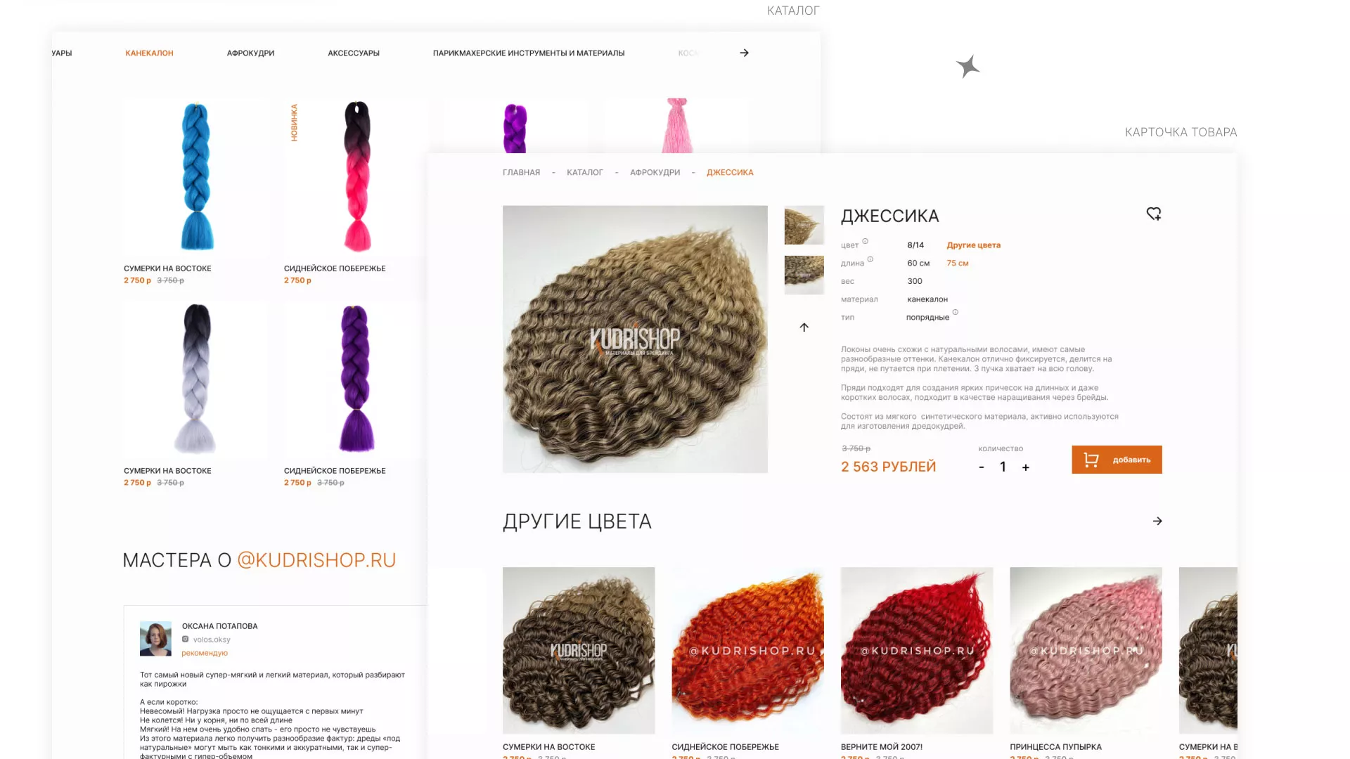 Создание интернет-магазина «КудриШоп» в Емве