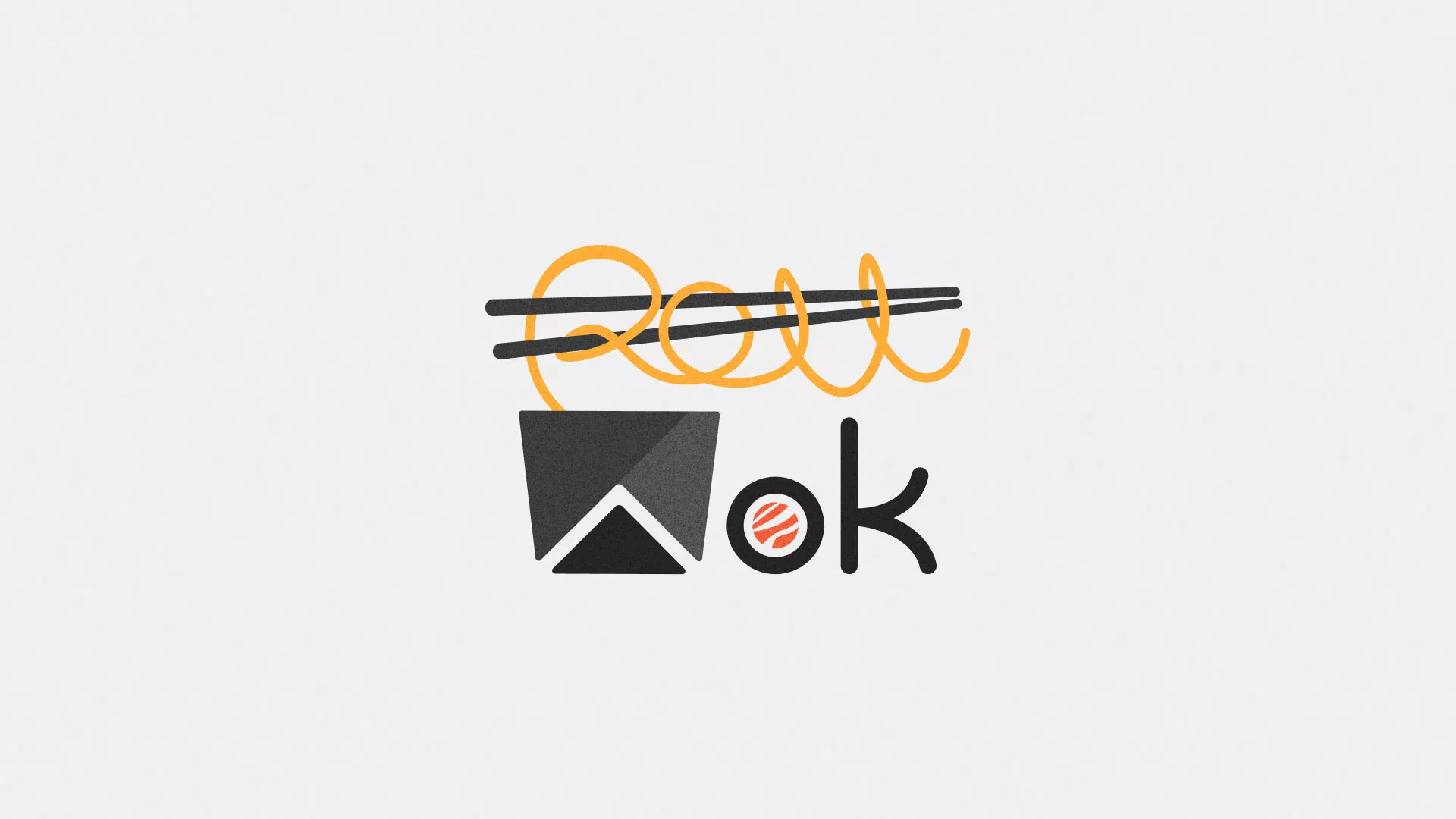Разработка логотипа суши-бара «Roll Wok Club» в Емве